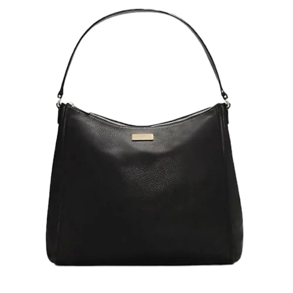 Kate Spade Black Caviar Leather Hobo Shoulder Bag